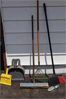 Brooms, Dustpans, & Rake