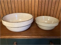 Two crock bowls
