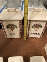 Rice canister and oatmeal canister