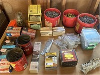 Assortment of nails, staples and other