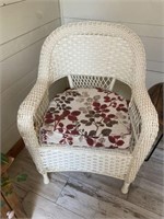 To wicker chairs with cushions