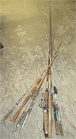 Group of Fishing Rods w/3 Reels