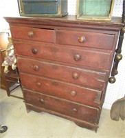 Red 7 Dr. Highboy Chest