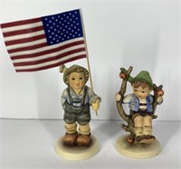 (2) Goebel Figurines,  US Flag