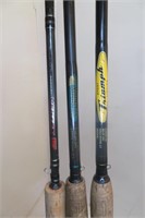 3 Fishing Rods Triumph, St Cruix & Vertex