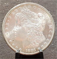 1881-S Morgan Silver Dollar, BU