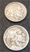 1913 Type 1 & Type II Buffalo Nickels