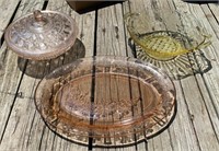 (3) Depression Glass Dishes