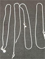 (4) Sterling Silver Necklaces, 29 Grams