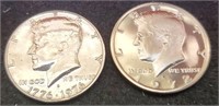 1972-S Proof  Kennedy Half  Dollar & 1976-D