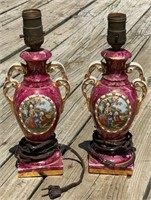 (2) Porcelain Vanity Lamps - Very Nice-