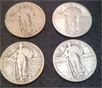 1925, 1926, 1927, 1928 Standing  Liberty Quarters