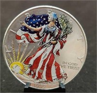 1999 Silver Eagle Color Enhanced Walking Liberty
