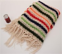 Couverture en laine tricotée, vintage, 60''x80''