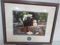 SIGNED/NUMBERED DUCK'S UNLIMITED DOG PRINT