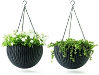 Set of 2 Round Hanging Planter Baskets