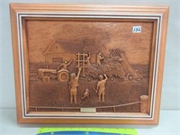 LOVELY KIM MURRAY "HAYING" WOOD CARVING