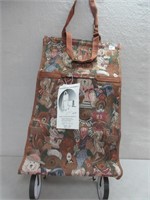 SHOPPING TOTE WITH WHEELS -  NEW