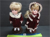 SWEET BOY AND GIRL PORCELAIN DOLLS