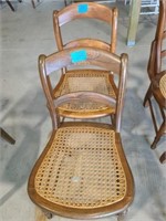 2-Cane Bottom Chairs 1 needs cane repaired