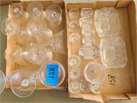 Glassware 2-flats of glasses and salts