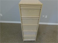 5 drawer Wooden Storage Cabinet - 16"x21"x47"