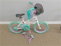 Girls Road Racer 15 " Bicycle With Training Wheels