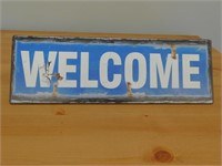Metal 2 Sided Welcome Sign - 5 x 15"