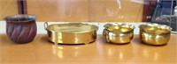 4 decorative brass bowls