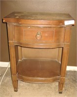 Walnut Bedside Table W/ 1 Drawer-27"x20"x15"