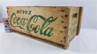 Caisse en bois ancien, Buvez Coca-Cola