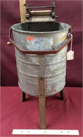 Early Galvanized Steel Child,s Washing Machine