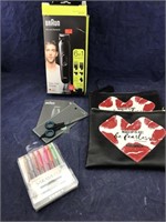 Braun Trimmer 3 & Gel Pens & Make-up Bags & Shears