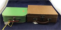 Two Vintage Dolls Suitcases- Larger One Has Doll