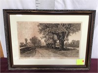 Antique Artwork/ Etched Picture by Ernest C. Rost