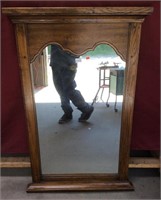 Contemporary Oak Dresser Mirror