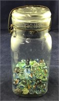 Jar With Assorted Marbles