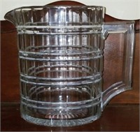 Old "Heisey" Water Pitcher. Marked "H" Inside