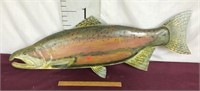 Hand Carved Salmon Local Artist, Beautiful