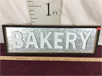 Metal Bakery Wood Frame Sign