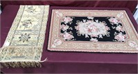 Vntg Tapestry Runner & Beautiful Needlework Rug