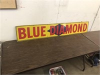 METAL BLUE DIAMOND SIGN