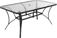 Cosco Paloma Patio Tempered Glass Top Table