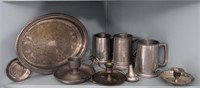 Assorted Pewter & Silverplate Lot