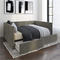 DHP Daybed with Storage Drawers, Full, Gray