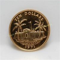 Bahama 10 dollar gold coin, Pièce de $10 en or