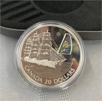 2002 Sterling silver 20 dollar coin, Pièce de $20