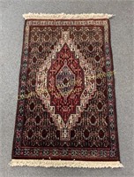 Persian rug, tapis de Perse, 25" x 43"