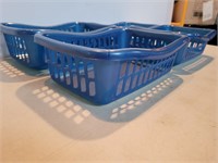 4 Blue Organixing Baskets 9 1/4inWx13 3/4inLx