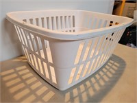 White Laundry Basket 18inWx24inLx10 1/2inH